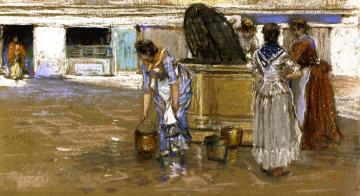 A Gossiping Place In Venice Artwork by Robert Frederick Blum