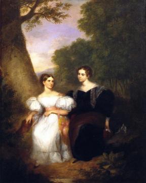 Portrait Of The Artist's Wife And Her Sister Artwork by Asher B. Durand