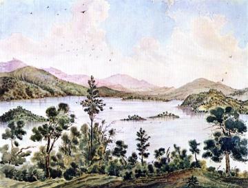 View From Foot Of Mt. Conoktai Near Clear Lake, California Artwork by James Madison Alden