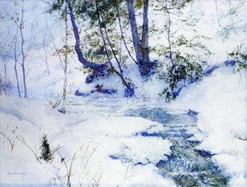 Brook in Winter Artwork by Walter Launt Palmer
