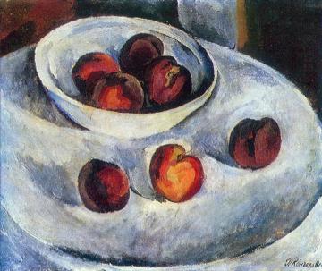 Still Life. Peaches Artwork by Pyotr Konchalovsky