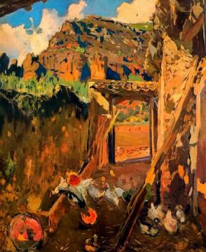 Patio o corral Artwork by Joaquin Mir Trinxet