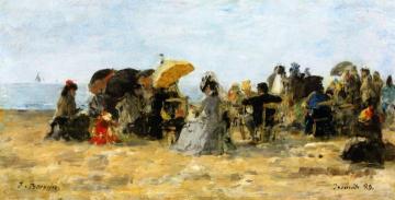 Trouville, Beach Scene Artwork by Eugène-Louis Boudin