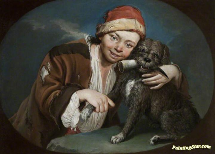 Boy with a Dog Artwork by Giacomo Ceruti