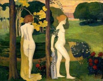 Two Nudes In A Landscape Artwork by Aristide Maillol