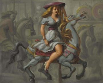 Merry-go-round Artwork by Reginald Marsh