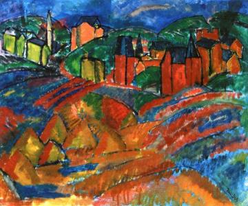 La Plage de Sainte-Adresse Artwork by Raoul Dufy