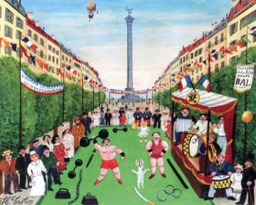 Carnival on the Boulevard Richard Lenoir Artwork by Hector Trotin