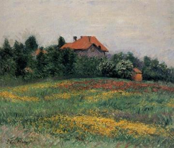 Norman Landscape Artwork by Gustave Caillebotte