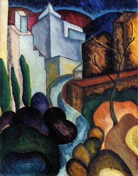 Pyrenean Landscape Artwork by Moise Kisling