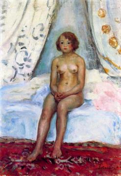 Nude Seated on a Bed Artwork by Henri Lebasque