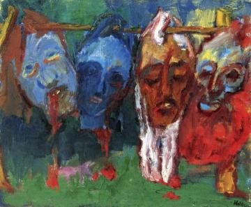 Trophies of the Savages Artwork by Emil Nolde