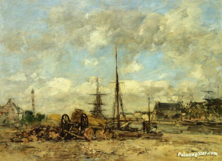 Trouville, the Port Artwork by Eugène-Louis Boudin