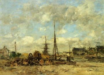 Trouville, the Port Artwork by Eugène-Louis Boudin
