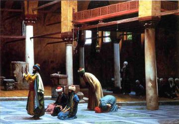 Prayer in a Mosque Artwork by Jean Leon Gerome