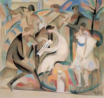 A Concert in the Garden Artwork by Alice Bailly
