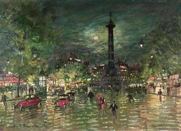 Place de la Bastille Artwork by Constantin Alexeevich Korovin