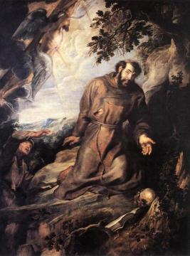 St Francis of Assisi Receiving the Stigmata Artwork by Peter Paul Rubens