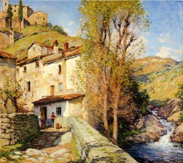 Old Mill, Pelago, Italy Artwork by Willard Leroy Metcalf