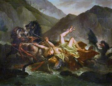 The Death Of Hippolytus Artwork by Anne-Louis Girodet de Roussy-Trioson