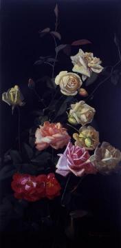 Still Life of Roses Artwork by George Cochran Lambdin