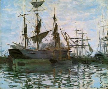 Study of Boats Artwork by Claude Oscar Monet