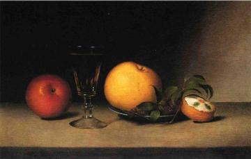 Still Life with Apples, Sherry and Tea Cakke Artwork by Raphaelle Peale