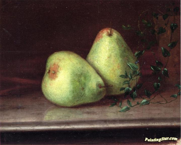 Two Green Pears Artwork by Daniel Folger Bigelow