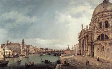 The Grand Canal with S.Maria della Salute towards the Riva degli Schiavoni Artwork by Giovanni Antonio Canal