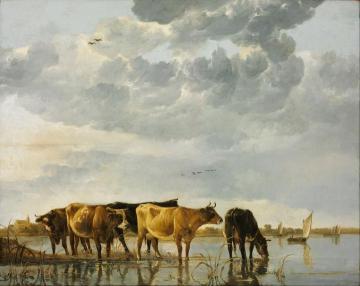 Cows in a River Artwork by Aelbert Cuyp