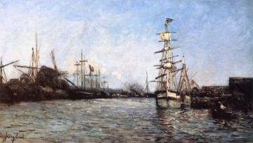 Port in Holland Artwork by Johan Berthold Jongkind
