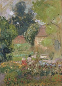 Mathe and Nono in the garden Artwork by Henri Lebasque
