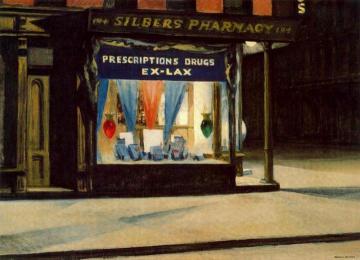 Drug Store Artwork by Edward Hopper