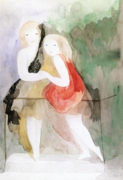 Girls on the Balcony Artwork by Marie Laurencin