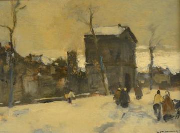 Town in Winter Artwork by Ype Wenning