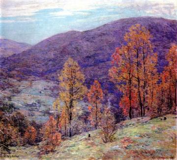 Autum Glory Artwork by Willard Leroy Metcalf