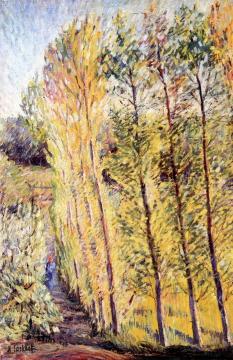 Avenue with Poplar Trees Artwork by Nicolas Tarkhoff