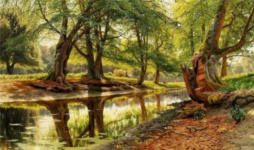 A stream in Dyrehaven Artwork by Peder Mork Monsted