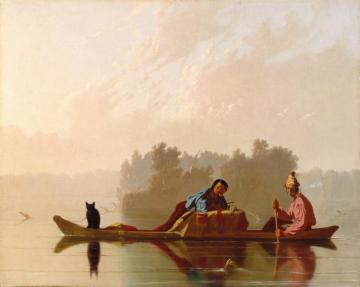 Fur Traders Descending The Missouri Artwork by George Caleb Bingham