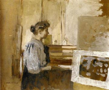 Woman in the Studio Artwork by Edouard Vuillard
