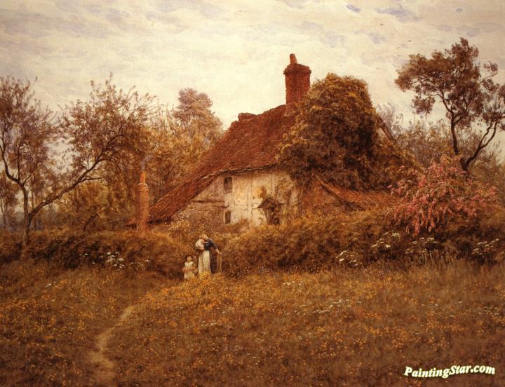 Cottage at Pinner Artwork by Helen Allingham