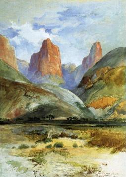 Colburn's Butte ,South Utah Artwork by Thomas Moran