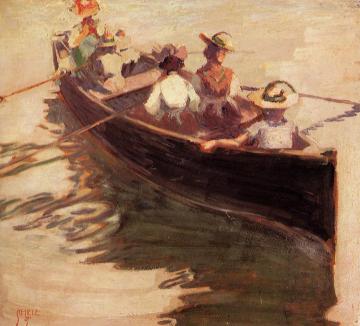Boating Artwork by Egon Schiele