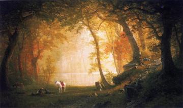 A Rest On The Ride Artwork by Albert Bierstadt