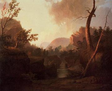Deer in Landscape Artwork by George Caleb Bingham