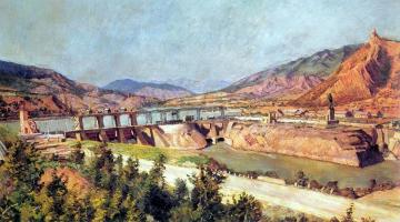 Dam On The Kura River And Georgian Military Road Artwork by Ilya Mashkov