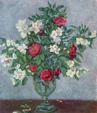Rosehip and Jasmine Artwork by Pyotr Konchalovsky