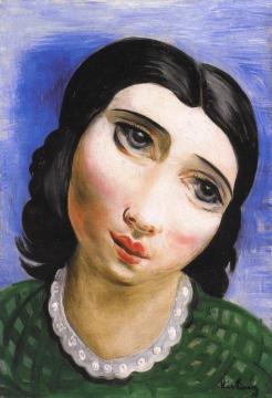 Girl with a Lute Artwork by Moise Kisling