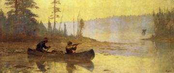 Morning, Canadian Lake Artwork by Carl Rungius