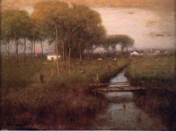 Early Moonrise, Tarpon Springs Artwork by George Inness